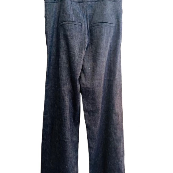 Veronica Beard Aubrie Crop Flare Linen Blend Pants - Picture 9 of 15